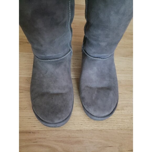 UGG Australia Boots Womens 9 Gray Classic Tall II Shearling Winter 5815 - Picture 2 of 9